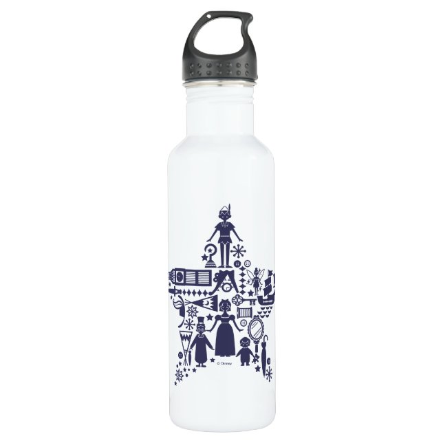 Peter Pan & Friends Star Stainless Steel Water Bottle (Front)