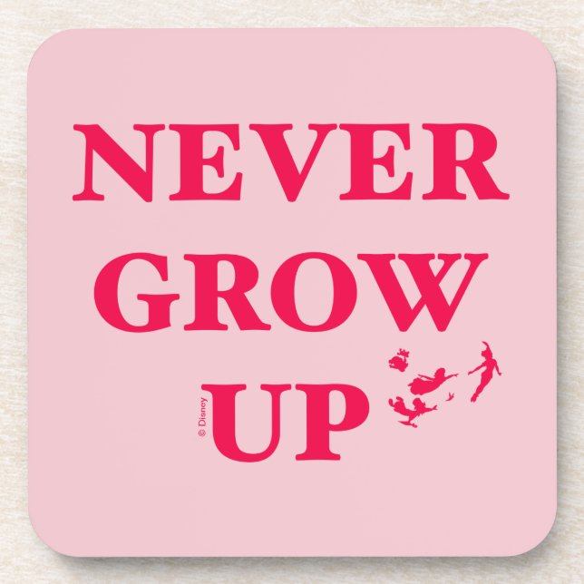 Peter Pan | Never Grow Up Beverage Coaster (Front)