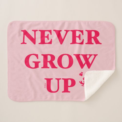 Peter Pan  Never Grow Up Sherpa Blanket