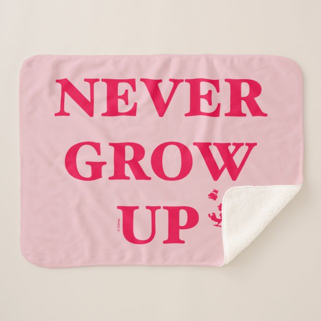 Peter Pan | Never Grow Up Sherpa Blanket (Front (Horizontal))