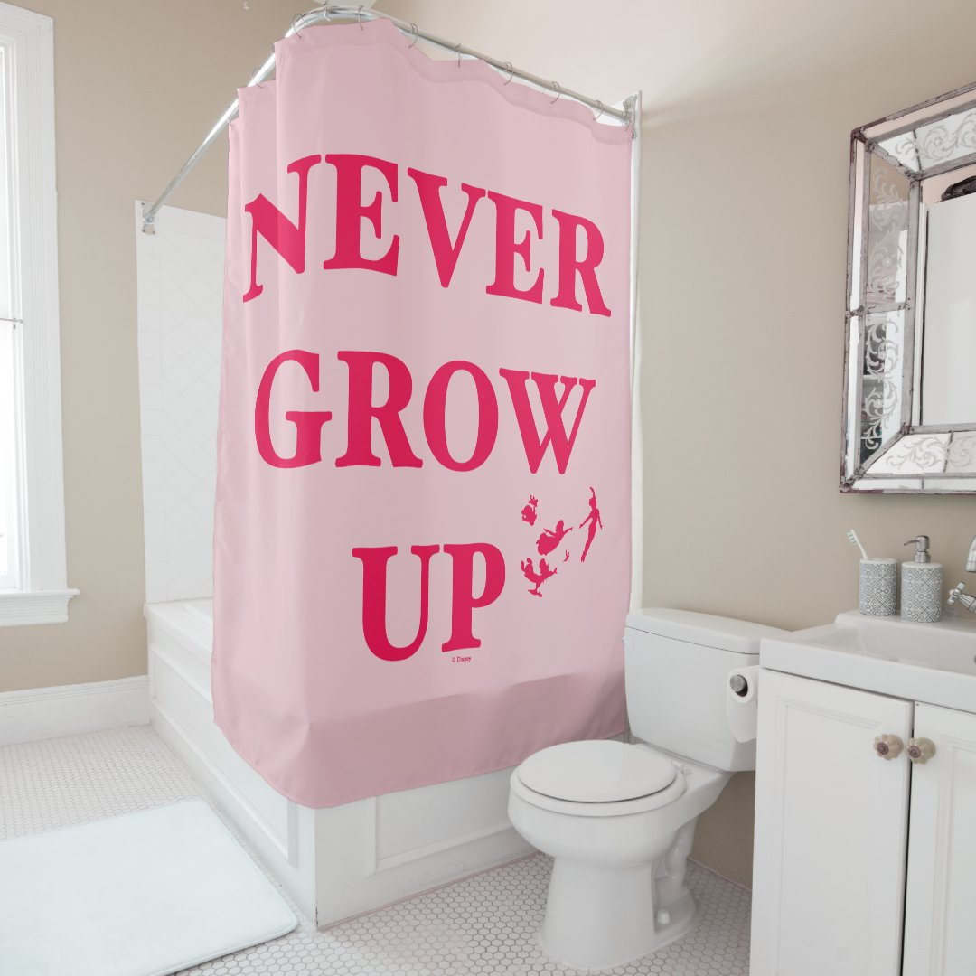 Peter Pan | Never Grow Up Shower Curtain | Zazzle