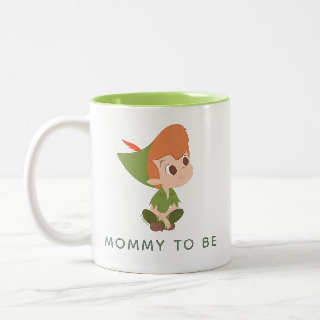 Peter Pan Neverland - Baby Shower Mommy to Be Two-Tone Coffee Mug (Left)