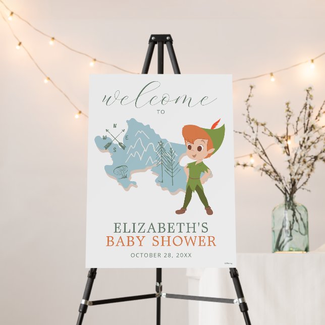 Peter Pan - Neverland | Baby Shower Welcome Sign (In Situ (Stand))