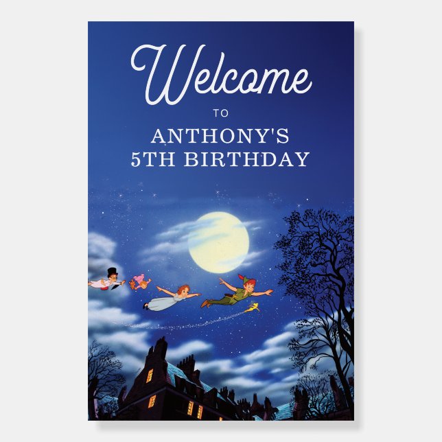 Peter Pan - Neverland | Baby Shower Welcome Sign (Front)
