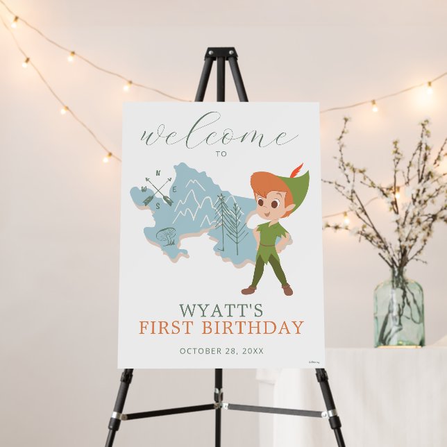 Peter Pan - Neverland | Birthday Welcome Sign (In Situ (Stand))