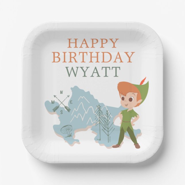 Peter Pan Neverland | First Birthday Paper Plates (Front)