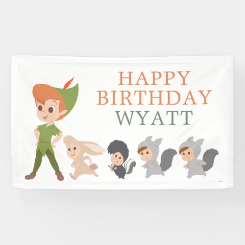 Peter Pan Neverland  First Birthday Welcome Banner