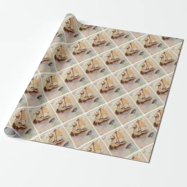 Peter Pan on Nest Raft Wrapping Paper | Zazzle