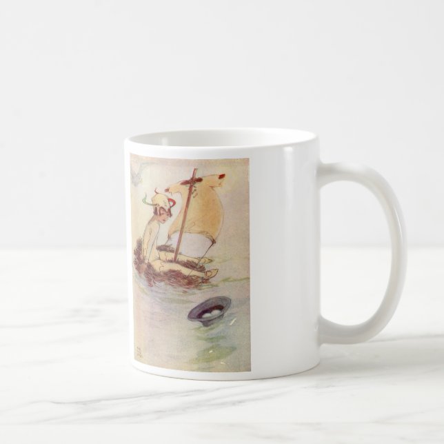 Peter Pan original book illustration - sail raft Coffee Mug (Right)