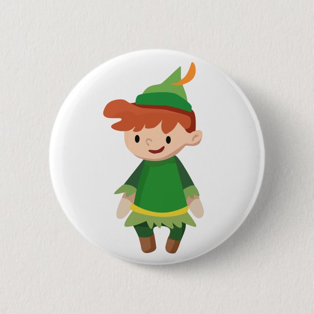 Peter Pan Pinback Button (Front)