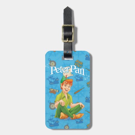 Peter Pan Sitting Down Luggage Tag
