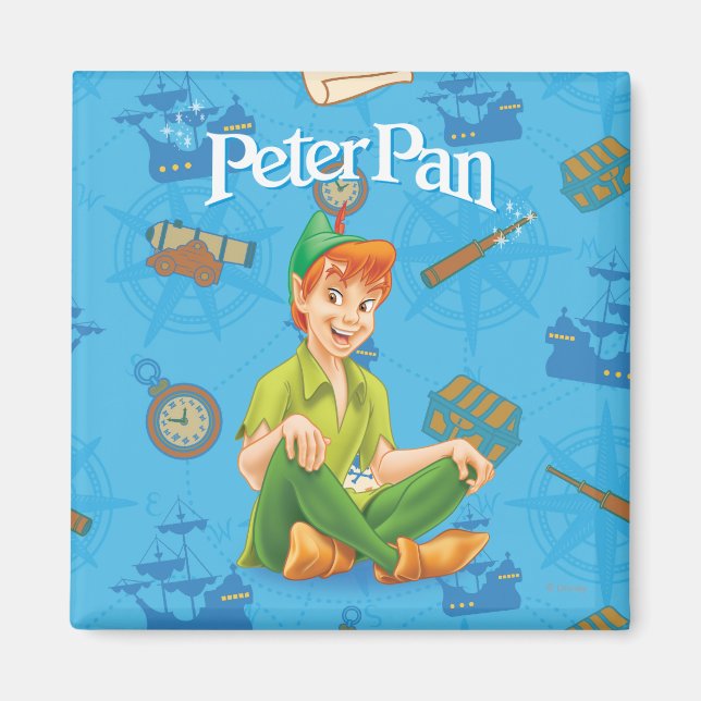 Peter Pan Sitting Down Magnet (Front)