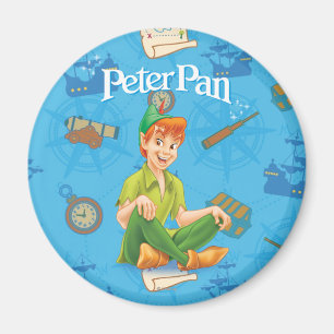 Peter Pan Sitting Down Magnet