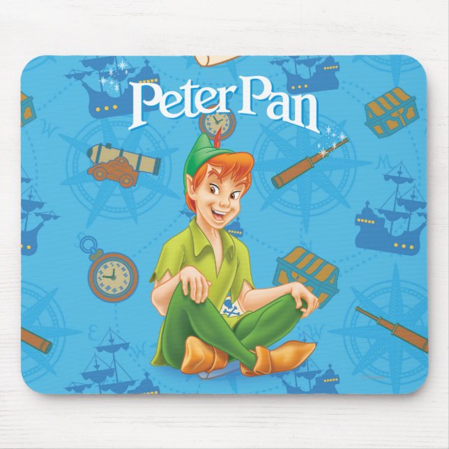 Peter Pan Sitting Down Mouse Pad (Front)