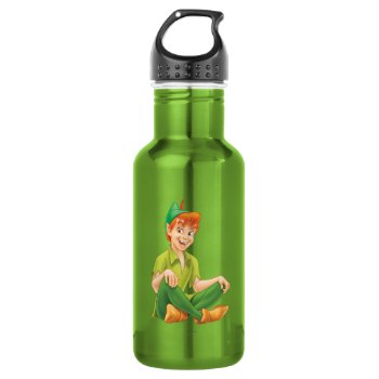 Peter Pan Sitting Down Stainless Steel Water Bottle by peterpan at Zazzle