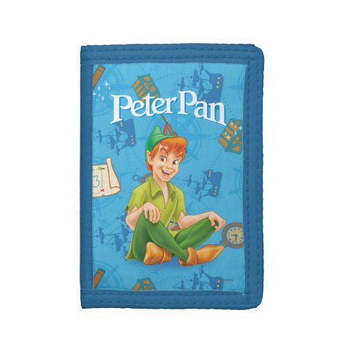 Peter Pan Sitting Down Tri_fold Wallet