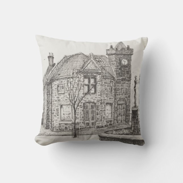 Peter Pan Statue Kirriemuir Scotland 2007 Throw Pillow (Front)