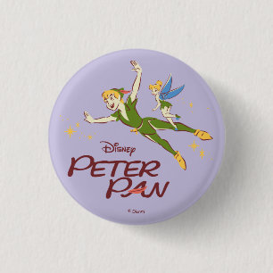 Peter Pan & Tinkerbell Button