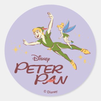 Peter Pan & Tinkerbell Classic Round Sticker by peterpan at Zazzle