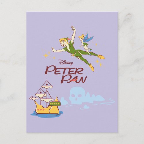 Peter Pan  Tinkerbell Postcard
