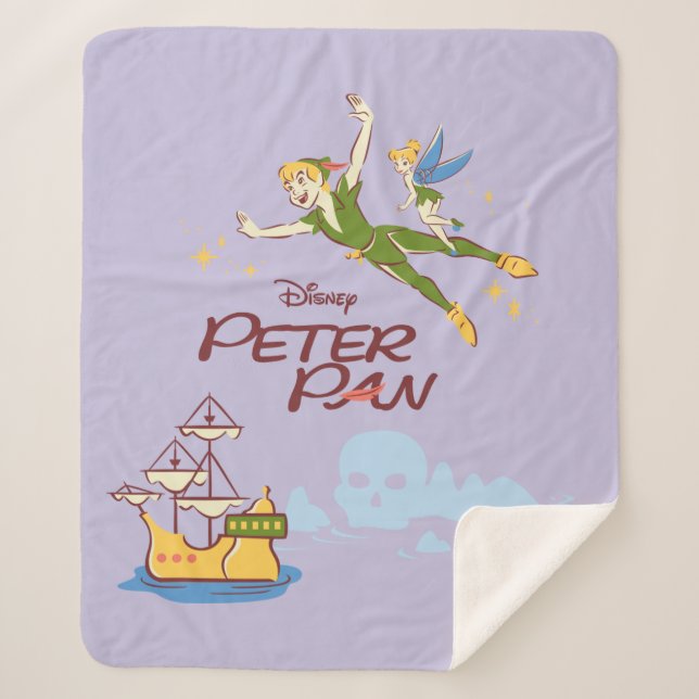Peter Pan & Tinkerbell Sherpa Blanket (Front)