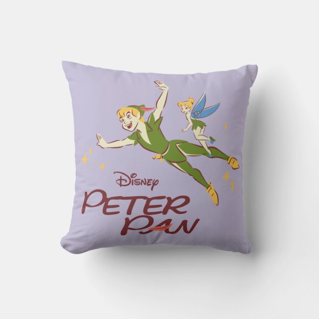 Peter Pan & Tinkerbell Throw Pillow (Front)
