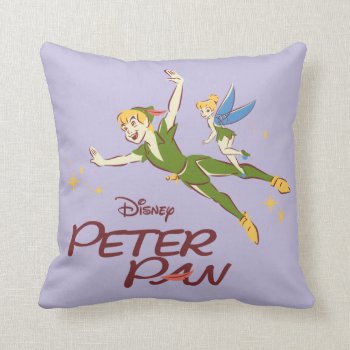 Peter Pan & Tinkerbell Throw Pillow by peterpan at Zazzle