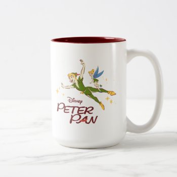 Peter Pan & Tinkerbell Two-tone Coffee Mug by peterpan at Zazzle