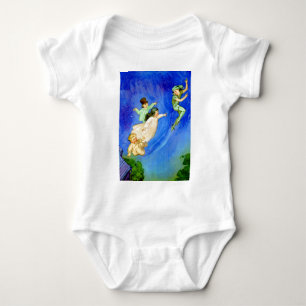 PETER PAN, WENDY, JOHN AND MICHAEL FLY AWAY BABY BODYSUIT