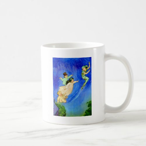 PETER PAN WENDY JOHN AND MICHAEL FLY AWAY COFFEE MUG