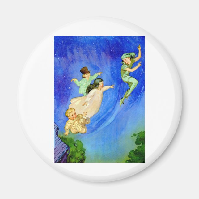 PETER PAN, WENDY, JOHN AND MICHAEL FLY AWAY MAGNET (Front)