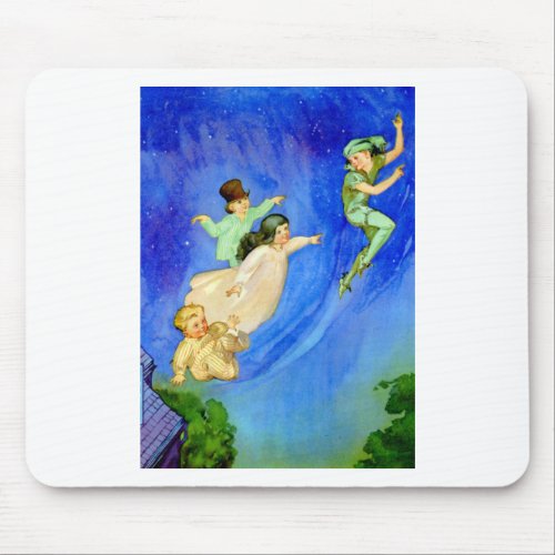 PETER PAN WENDY JOHN AND MICHAEL FLY AWAY MOUSE PAD