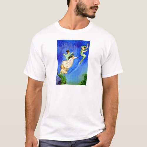 PETER PAN WENDY JOHN AND MICHAEL FLY AWAY T_Shirt