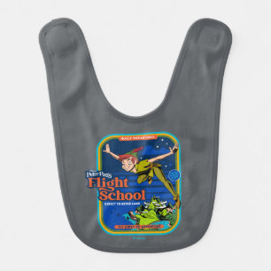 Peter Pan's Flight School Baby Bib