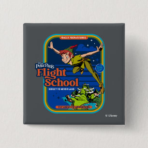 Peter Pan's Flight School Button