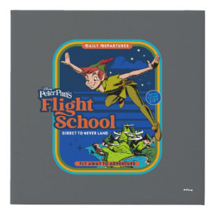 Peter Pan's Flight School Faux Canvas Print