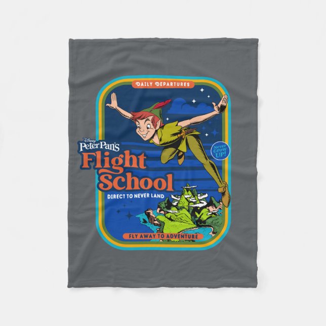 Peter Pan's Flight School Fleece Blanket (Front)