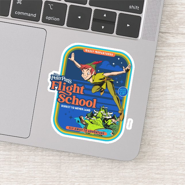Peter Pan's Flight School Sticker (Detail)