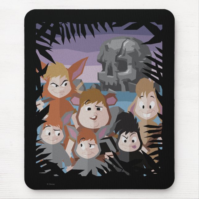 Peter Pan's Lost Boys At Skull Rock Mouse Pad (Front)