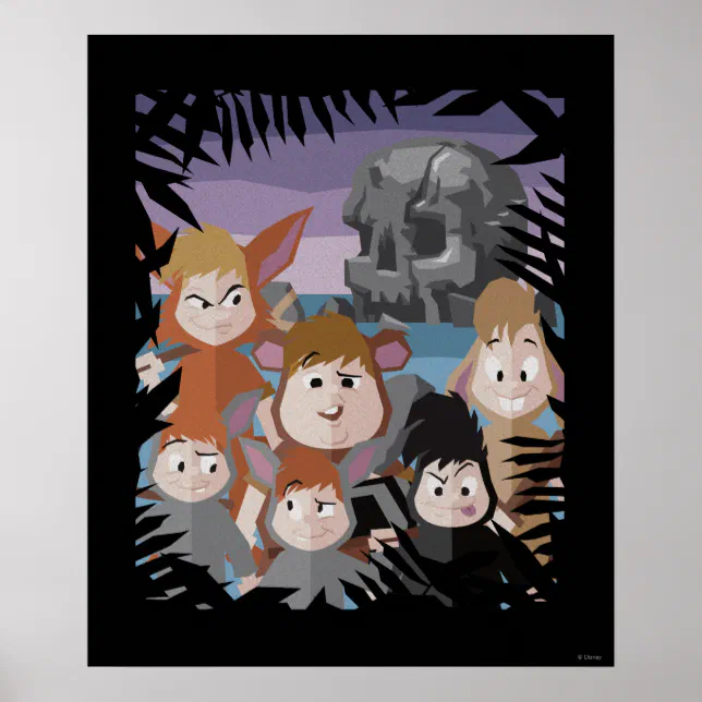 Peter Pan's Lost Boys At Skull Rock Poster | Zazzle