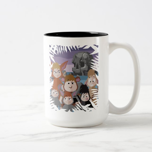 Peter Pan's Lost Boys At Skull Rock Two-Tone Coffee Mug (Right)