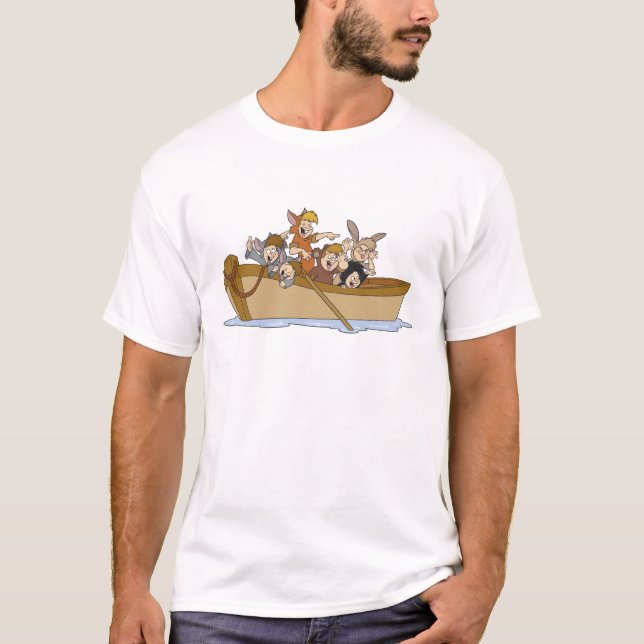 Peter Pan's Lost Boys in boat Disney T-Shirt (Front)