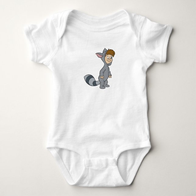 Peter Pan's Lost Boys Raccoon Disney Baby Bodysuit (Front)