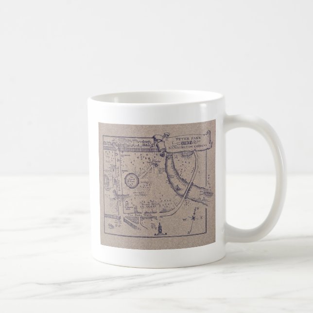 Peter Pan's Map of Kensington Gardens Coffee Mug (Right)