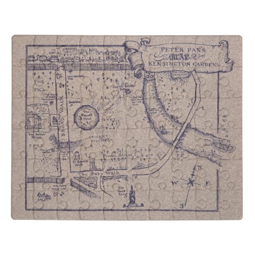 Peter Pans Map of Kensington Gardens Jigsaw Puzzle