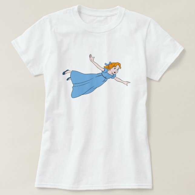 Peter Pan's Wendy Flying Disney T-Shirt (Design Front)