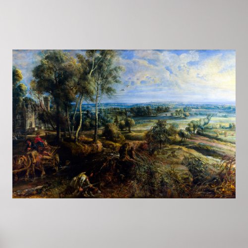 Peter Paul Rubens A View of Het Steen Poster