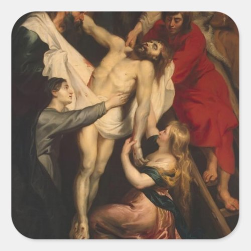 Peter Paul Rubens_ Descent from the Cross Square Sticker