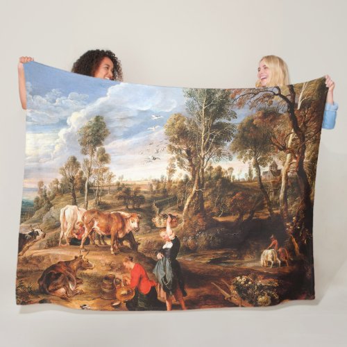Peter Paul Rubens Milkmaids with Cattle in a Lands Fleece Blanket