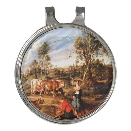 Peter Paul Rubens Milkmaids with Cattle in a Lands Golf Hat Clip